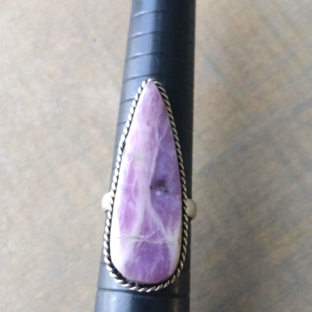 Purple Lepidolite Ring
